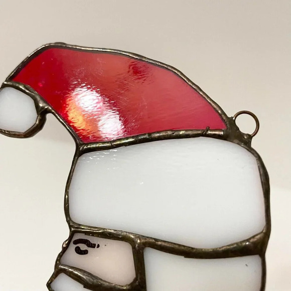 Stained Glass Crescent Moon Santa Claus Sun Catcher 4.25 Inch - Picture 16 of 16